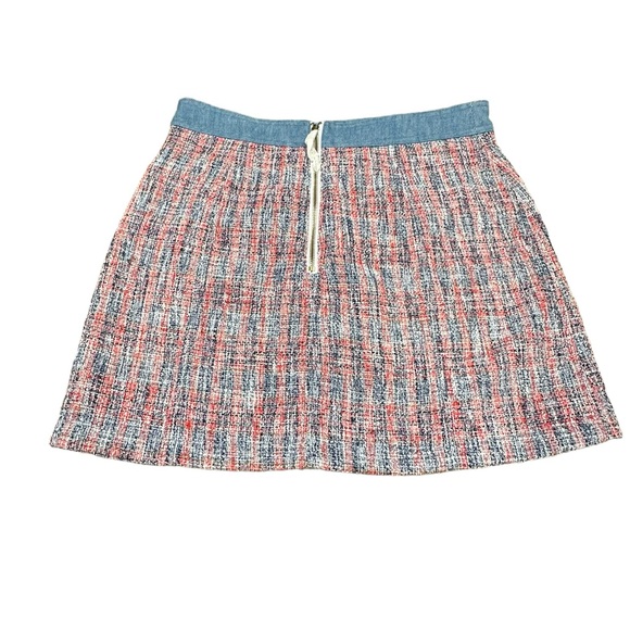 House of Harlow 1960 Tweed Red and Blue Skirt - Picture 7 of 10